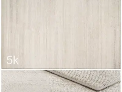 Carpet set 3134 - Ivory Hand Knotted Rug - 5k 3D model