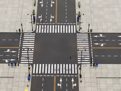 Urban Street Props Pack Low-poly 3D model