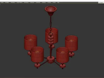 Chandelier Freya Tiana Low-poly 3D model
