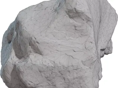 Realistic Limestone Rock 3D Model  Low-poly 3D model