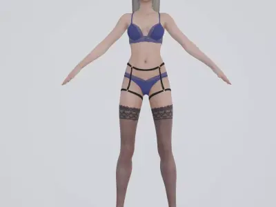 Jill Warrick Low-poly 3D model