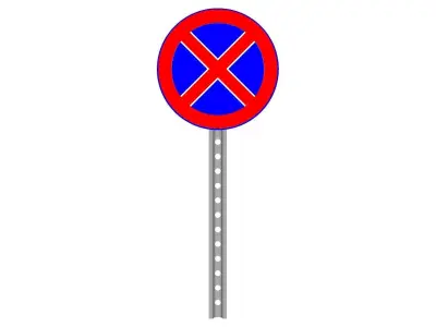 no stopping and parking 3D model