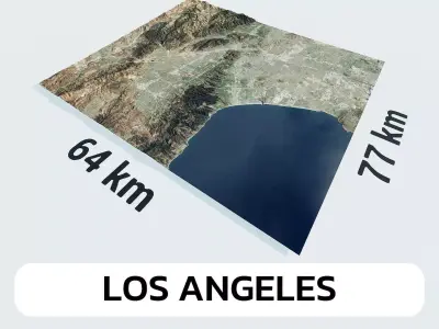 Los Angeles United States City Landscape 3D Model 3D model