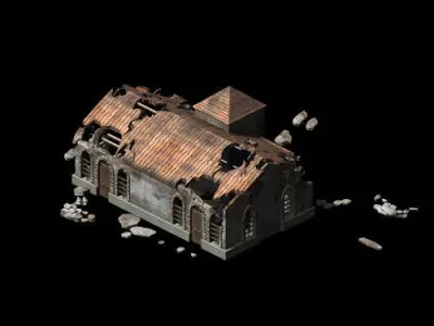 Future World - Ruins 01 3D model