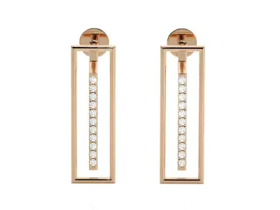 Light wight diamond earrings 3D print model