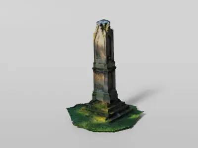 Old grave monument 3D model