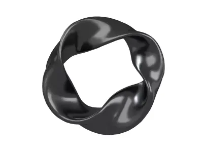 Abstract Ring Shape V1 002 Low-poly 3D model