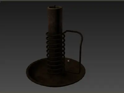 Candle Holder Low-poly 3D model 9