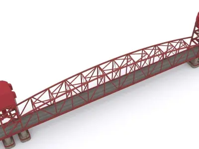 Roosevelt Island Bridge Low-poly 3D model