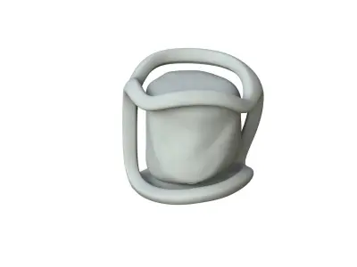 SciFi Shape Object Low Poly 123 Low-poly 3D model