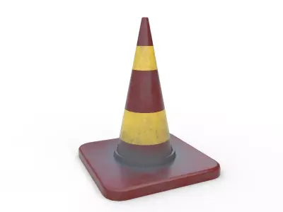 Traffic Cones Low-poly 3D model