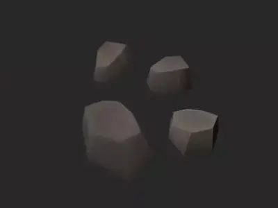 Summer Forest Low-poly 3D model