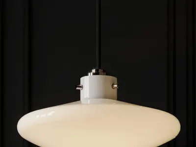NEMO WHITE GLASS PENDANT By Mitzi 3D model