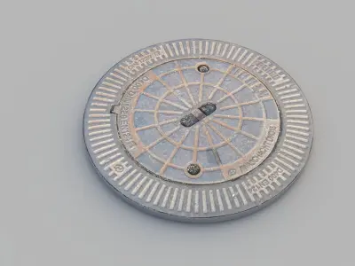 Sewer Grate 07 3D model
