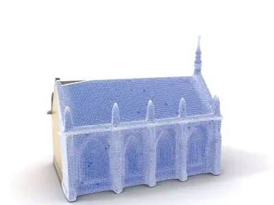 Gothic Chapel Stone model pack Low-poly 3D model