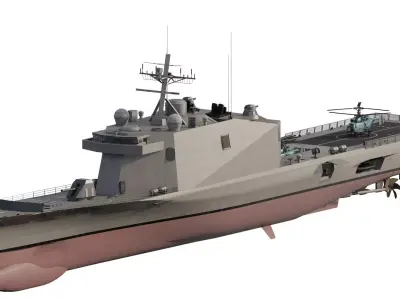 Russian navy stealth corvette 3D model