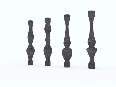 Parapet Wall Pattern with FFD Cylinder Modifier 3D model