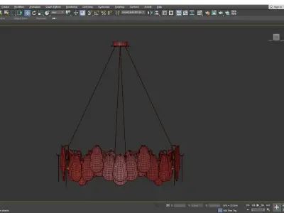 STEIVOR chandelier made of glass and brass Low-poly 3D model