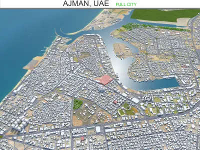 Top Cities in United Arab Emirates - UAE 3D Model Pack