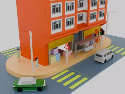 Hong Kong Building Pack 4 3D model