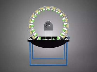 CIRCULAR ROTARY HYDROPONIC SPIN GARDEN PLANT FARM SYSTEM WHEEL 3D model