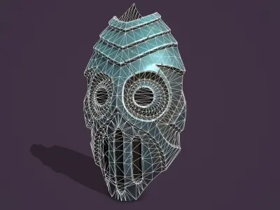 Lava mask Low-poly 3D model