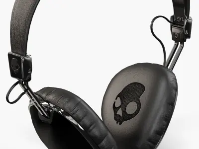 Skullcandy Navigator Black headphones Low-poly 3D model