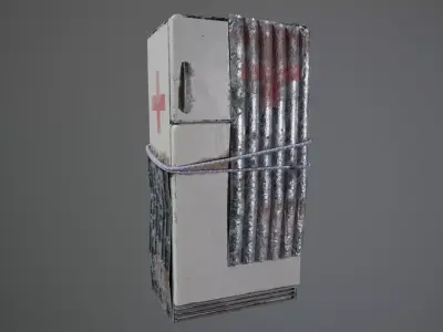 Repurposed Fridge MedKit - Post-Apocalyptic Loot Low-poly 3D model