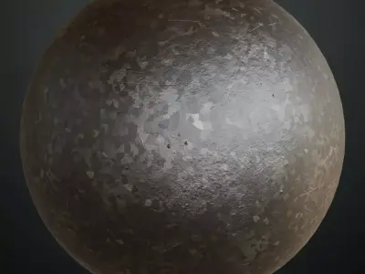 Galvanized Metal PBR Seamless Texture