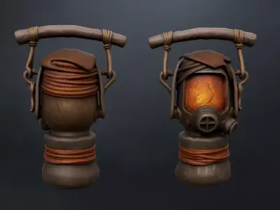 Bone Flare Torch from the Neo Tribe collection Low-poly 3D model