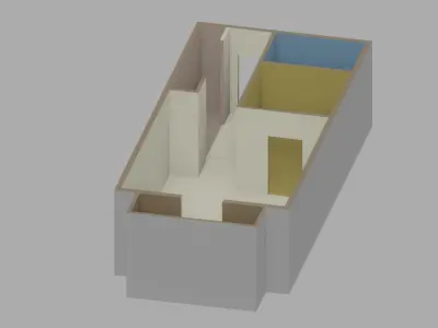 Apartment Floor Plan Low-poly 3D model