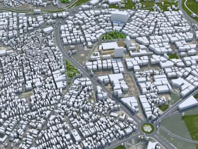 Hama Syria 15km Low-poly 3D model