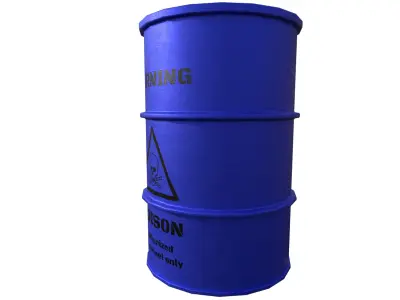 Blue Barrel Signal Low-poly 3D model