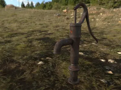 HandPump water tap with handle 3D model