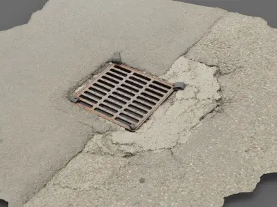 Drain cover raw scan 3D model