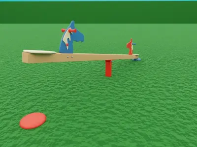 Outdoor Playground - Rocking Horse 3D model