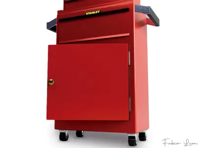 Mobile toolbox for workshop garage mechanics 3D model