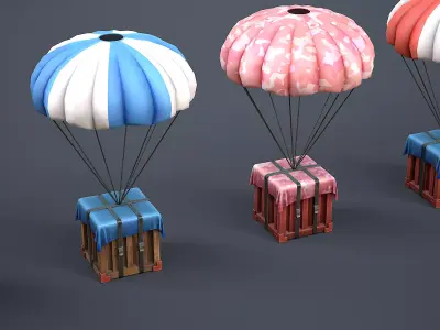 Airdrop Low-poly 3D model