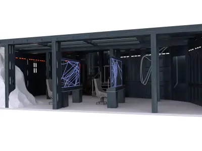 Set 3a Echo Base Control Room 1-12 scale Blackseries 3D print model