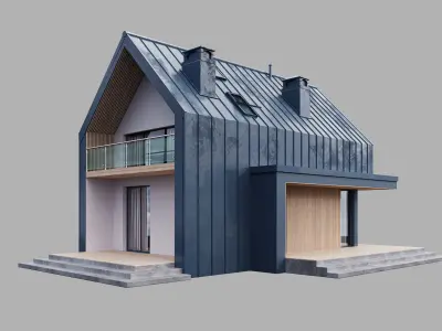 House 10 - residential building 3D model 3D model