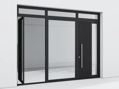 Aluminium door 204 3D model