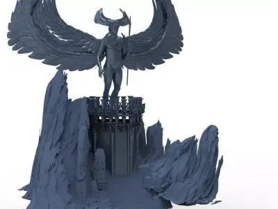 Angelic messenger Cliff point  3D model