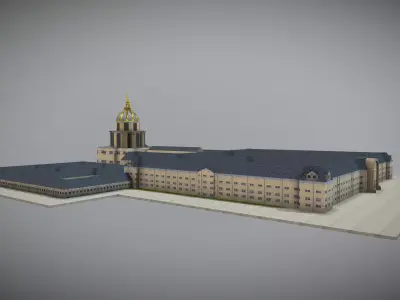 Les Invalides Low-poly 3D model