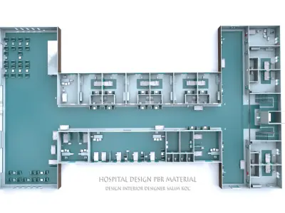 Hospital 3d model floor plan 3D model