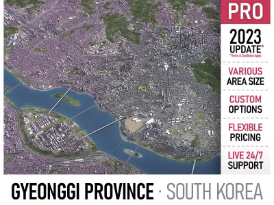 Gyeonggi Low-poly 3D model