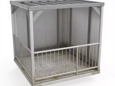 Urban Modular Balcony Enclosure 3D Model Low-poly 3D model