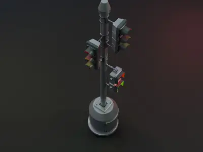 Realistic Traffic Light 3D Model - Game Ready Low-poly 3D model