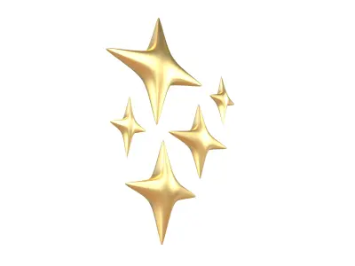 Sparkling Symbol v1 004 Low-poly 3D model