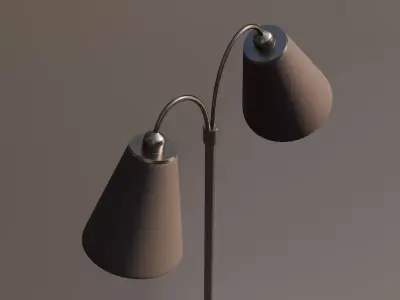 Modern Dual Head Floor Lamp 3D model