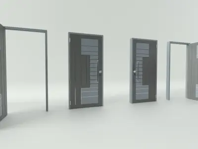 Door sets 9 3D model